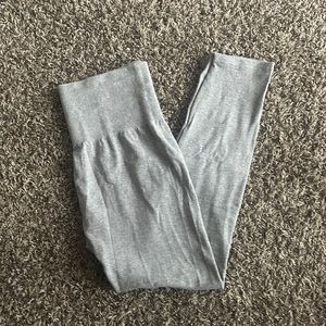 Grey Seamless Cotton Leggings